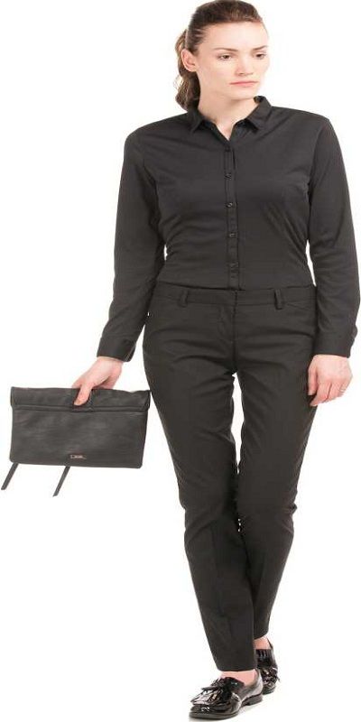 Relaxed Women Black Trousers